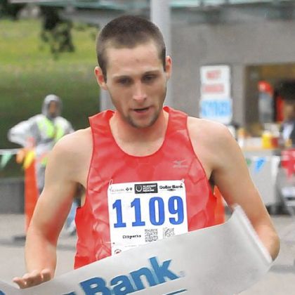 Trent Binford-Walsh of Pittsburgh takes first place in the 10k at the 35th Great Race with a time of 30 minutes, 46 seconds.