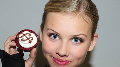 "Supah Ninjas" actress Gracie Dzienny and her cupcakes. She bakes as many as eight dozen every Wednesday for the cast and crew as the Nickelodeon show.