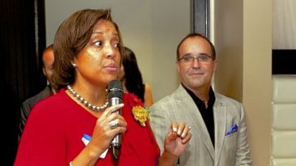 Candice Castleberry-Singleton and Victor Diaz.
