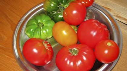 Tomatoes from Miriam's garden.