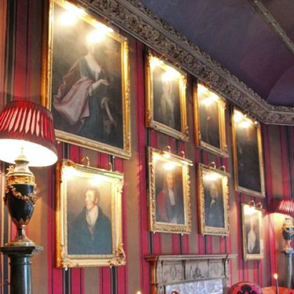 A corner of one of the Rhubarb dining rooms at Prestonfield House, Edinburgh Scotland.