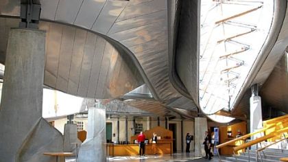A look inside the award-winning Scottish Parliament building's Garden Lobby.