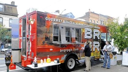 The BRGR food truck served its first customers along Liberty Avenue during Bloomfield's Little Italy Days.