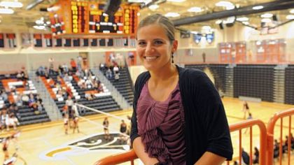 Amy Scheuneman, 32, is in her seventh year as athletic director at Bethel Park High School, which recently opened its new gymnasium.