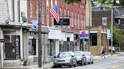 Main Street in the town of Jersey Shore, Pa.