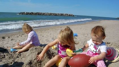 Children can while away hours in the sand at Presque Isle.