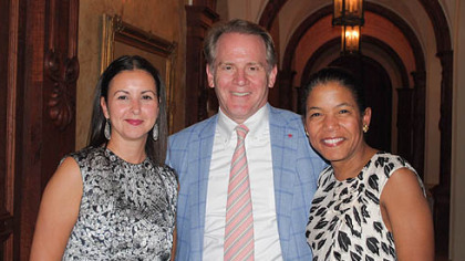 Gabriela and David Porges with Lynn Davenport.
