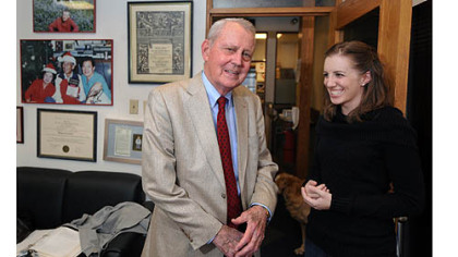 Thomas Starzl with Renee Williams.