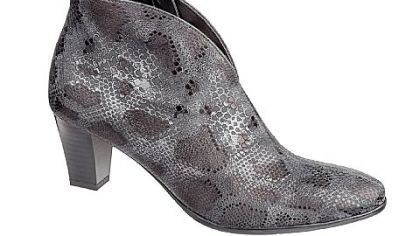 Ara Tala snake-printed leather bootie, $194.95 at www.thewalkingcompany.com