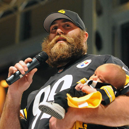 Brett Keisel and son, William.