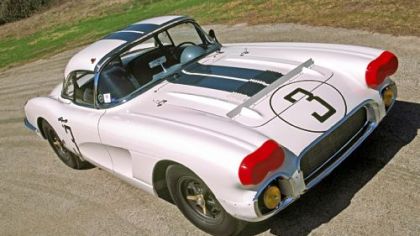 The restored #3 Cunningham Corvette from the 1960 Le Mans race