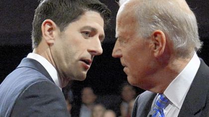 It was the only debate of this election season between Joe Biden, right, and Paul Ryan.
