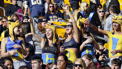 Pitt fans get in the mood for football Saturday at Heinz Field. The homecoming game against Louisville kicked off at 11 a.m.