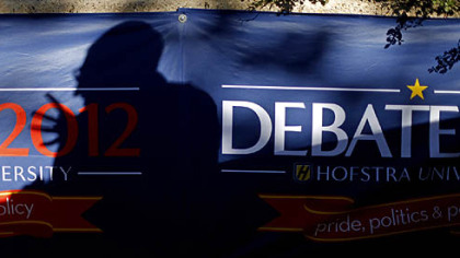 The scene of the second presidential debate of the 2012 campaign, at Hofstra University in New York.