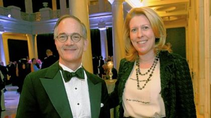 John and  Women's Committee president Susan Block