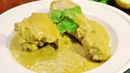 Pollo en pipian verde