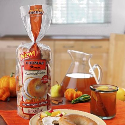 Thomas' Pumpkin Spice Bagels.
