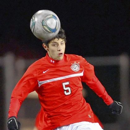 Peters' Nico Mastrangelo heads a shot during Monday's victory against Moon.