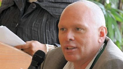 Winners of the Greenest Workplace Challenge: Skip Shemon, of Bayer Corporation, won the Large Business category.