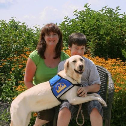 Julie and Joseph Leckenby with Inga IV at their August 2010 graduation from Canine Companions for Independence in Delaware, Ohio.