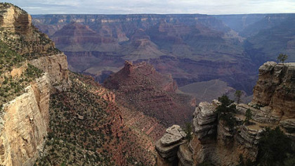 A breath-taking view of the Grand Canyon.