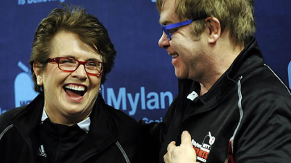 Billie Jean King and Sir Elton John