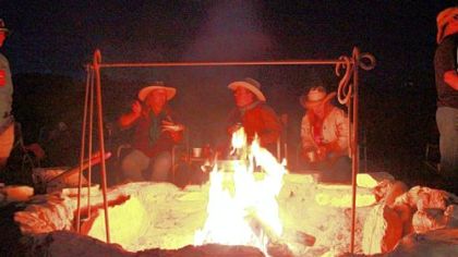 Campfire conversation during the three-day chili festival in Terlingua, Texas.