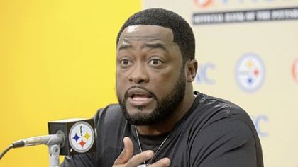 Steelers coach Mike Tomlin praised the play of rookie tackle Mike Adams at his weekly news conference Tuesday.
