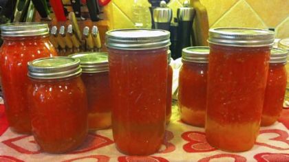 Canned tomatoes at a class by Cathy Barrow, aka "Mrs. Wheelbarrow."
Shannon Jensen