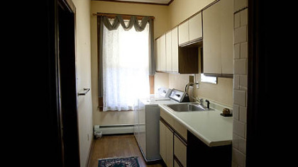 The laundry room.