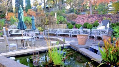 The Mt. Lebanon Library courtyard garden won the medium category of the Post-Gazette's Great Gardens Contest.