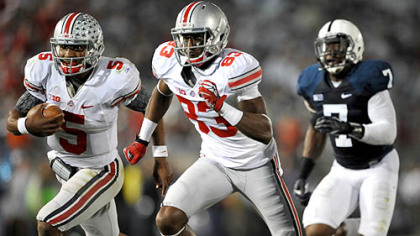 Ohio State's Braxton Miller runs the ball during a game against Penn State University.