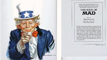 MAD's Alfred E. Neuman as Uncle Sam in April 1969, courtesy of artist Norman Mingo.