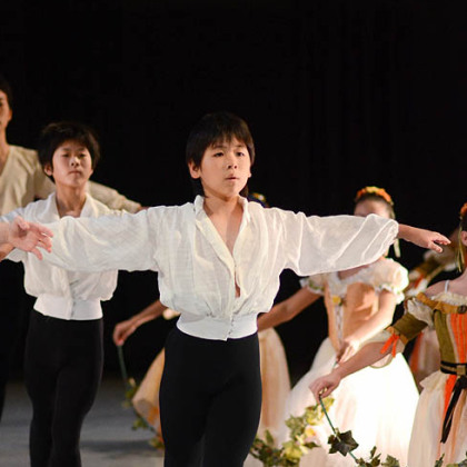 Japanese ballet students:  Masanori Takiguchi (front) and Hajime Nose (back).