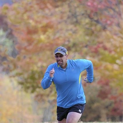 Wayne Kurtz works out near his house in North Park.