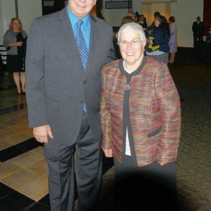 Honorees Richard Patton and Sister Virginia Pascaretta.
