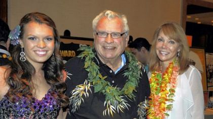 Joe Hardy, with his daughter Taylor, left, and wife Rebecca.