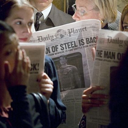 Brandon Routh portrays Clark Kent back in his reporting days in "Superman Returns."