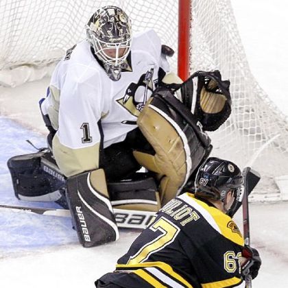 Former Penguins goalie Brent Johnson (1) might not play after the NHL lockout ends, so he is considering a coaching career.