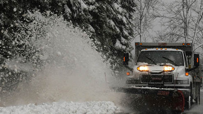 The roadways of Seven Springs Mountain Resort are plowed.
