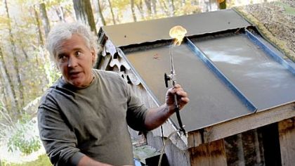 Ted Carns describes the system he has created to capture methane as an alternative source of power.
