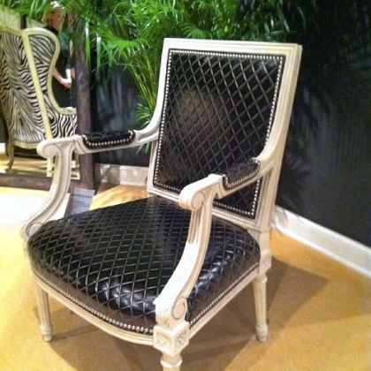 Hancock & Moore leather upholstered chair.
