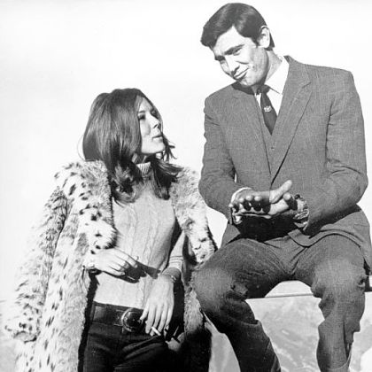 George Lazenby, right, as James Bond and actress Diana Rigg in "On Her Majesty's Secret Service."