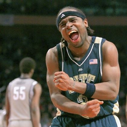 Pittsburgh's Levance Fields reacts in the final round of the Big East Conference basketball tournament against Georgetown in 2008.
