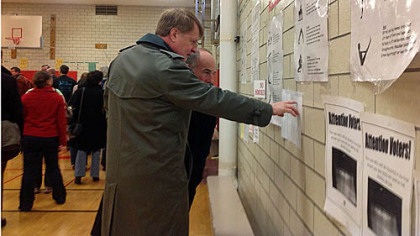 Allegheny County Executive Rich Fitzgerald early this morning at the poll in Linden Academy, Point Breeze.