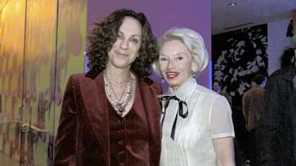 Artist Deborah Kass with Donna Peterman.