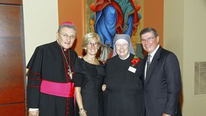 Bishop David Zubik, Mary Lou McLaughlin, Mother Judith and James F. Will.