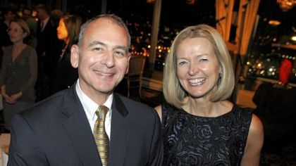 Board president Rick Wiedman and wife Lisa.