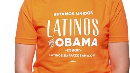 Unisex Latinos for Obama T-shirt, $30.