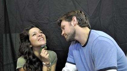Magan Dee Yantko is Clarisse and Justin Patrick Mohr is Guy Montag in Prime Stage's "Farenheit 451."